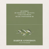 Modernes Berufliches  Geschäft mit minimalem grüne Visitenkarten (Außenseite Aufgefaltet)