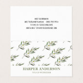 Modernes Berufliches  Geschäft mit minimalem grüne Visitenkarten (Außenseite Aufgefaltet)