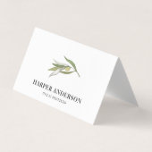 Modernes Berufliches Geschäft mit minimalem grüne Visitenkarten (Vorderseite)