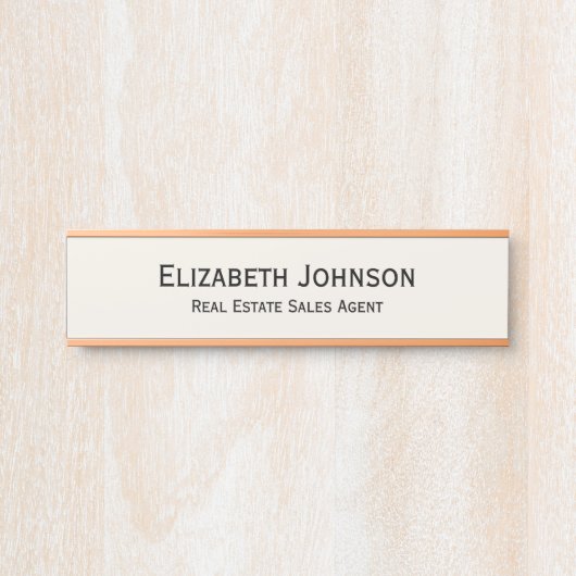 Modernes Berufliches Geschäftsbüro für leichte Elf Türschild (Vorderseite )