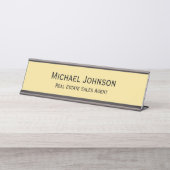 Modernes Berufliches Geschäftsbüro Schreibtischnamensplakette (Vorderseite )