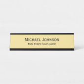 Modernes Berufliches Geschäftsbüro Schreibtischnamensplakette (Vorderseite )