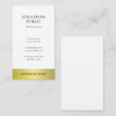 Modernes Berufliches Gold Look Eleganter Schlichte Visitenkarte (Vorne/Hinten)