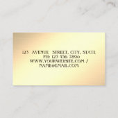 Modernes Berufliches Gold, Lotus Streifen Visitenkarte (Rückseite)