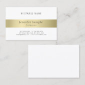 Modernes Berufliches Gold Minimalistisches Elegant Visitenkarte (Vorne/Hinten)