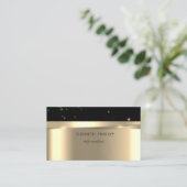 Modernes Berufliches Gold, Schwarz Visitenkarte (Stehend Vorderseite)