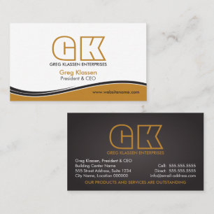Modernes Berufliches Goldbraun Visitenkarte