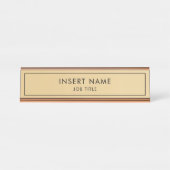Modernes Berufliches Goldenes Gradient Schreibtischnamensplakette (Vorderseite )