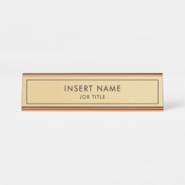 Modernes Berufliches Goldenes Gradient Schreibtischnamensplakette