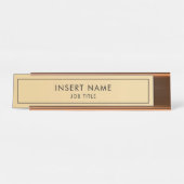 Modernes Berufliches Goldenes Gradient Schreibtischnamensplakette (Vorderseite )