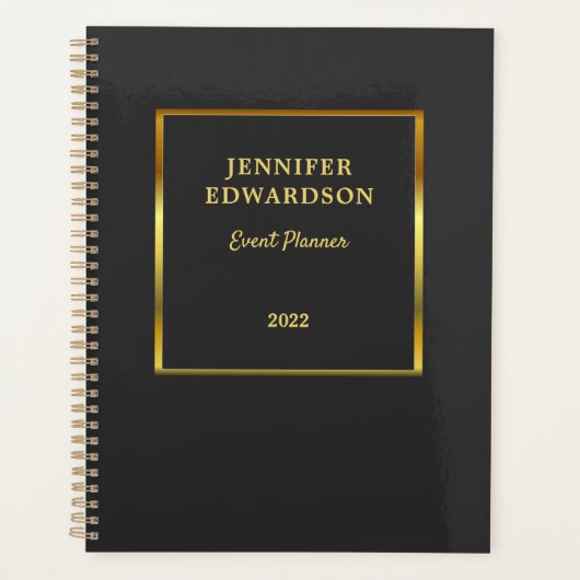 Modernes berufliches Goldgeschäft Planer (Vorderseite)