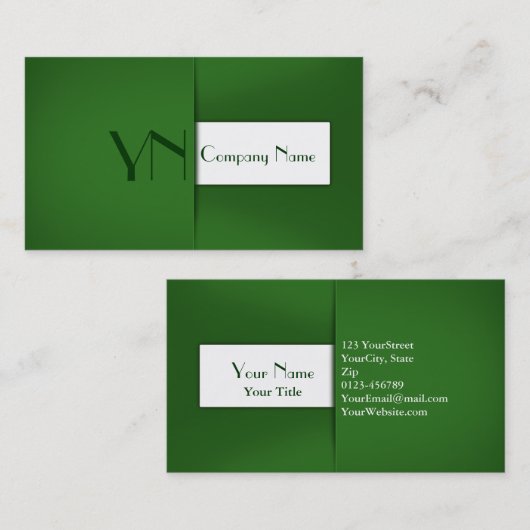 Modernes Berufliches Green Case - Visitenkarte (Vorne/Hinten)