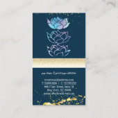 Modernes berufliches Grün holografisch Visitenkarte (Rückseite)