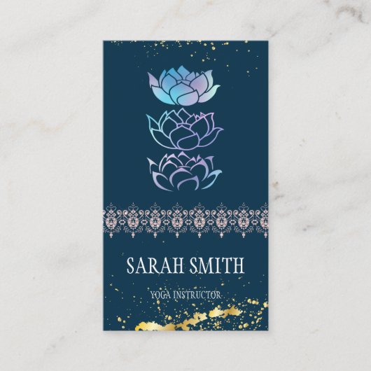 Modernes berufliches Grün holografisch Visitenkarte (Vorderseite)