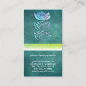 Modernes berufliches Grün holografisch Visitenkarte (Rückseite)