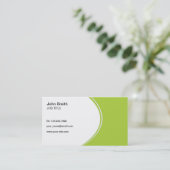 Modernes berufliches Grünes und Weiß Visitenkarte (Stehend Vorderseite)