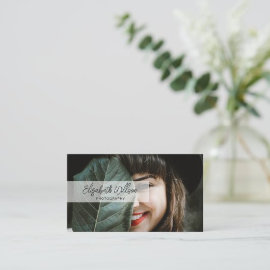 Modernes Berufliches handgeschriebenes Skriptüberl Visitenkarte (Stehend Vorderseite)