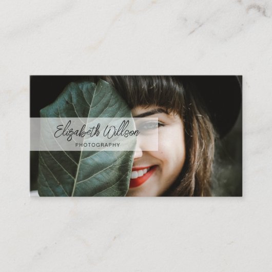 Modernes Berufliches handgeschriebenes Skriptüberl Visitenkarte (Vorderseite)