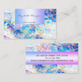 Modernes Berufliches Holografisches Opal Visitenkarte (Vorne/Hinten)