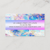 Modernes Berufliches Holografisches Opal Visitenkarte (Rückseite)