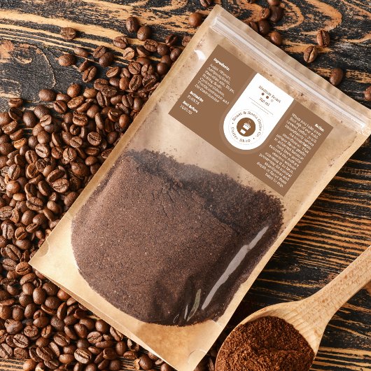 Modernes Berufliches Kaffeesiegel Rechteckiger Aufkleber