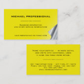 Modernes berufliches Kartensilbergelb des Visitenkarte (Vorne/Hinten)