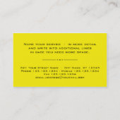 Modernes berufliches Kartensilbergelb des Visitenkarte (Rückseite)