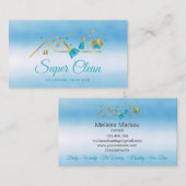 Modernes Berufliches Kommerzielles Reinigungshaus Visitenkarte (Vorne/Hinten)