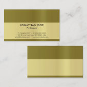 Modernes berufliches kreatives Schwarzes und Gold Visitenkarte (Vorne/Hinten)