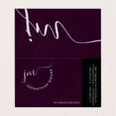 Modernes Berufliches Krümmungspapier Extravagantes Visitenkarten (Außenseite Aufgefaltet)