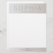 Modernes, Berufliches, lichtdurchlässiges Silber Briefkopf (Vorne/Hinten)