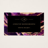 Modernes Berufliches Lila Schwarzes Abstraktes Aga (Vorderseite)