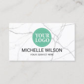 Modernes Berufliches Logo aus Marmor Minimalistisc Visitenkarte (Vorderseite)