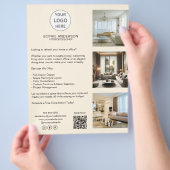 Modernes Berufliches Logo-Creme Flyer (Hand)