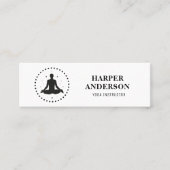 Modernes Berufliches Logo des Yoga Namaste Instruc Mini Visitenkarte (Vorderseite)