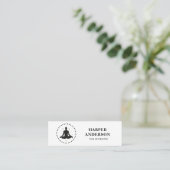Modernes Berufliches Logo des Yoga Namaste Instruc Mini Visitenkarte (Stehend Vorderseite)
