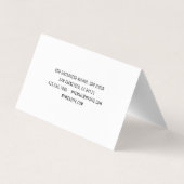 Modernes Berufliches Logo des Yoga Namaste Instruc Visitenkarten (Rückseite)