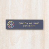 Modernes Berufliches Logo für Navy Blue Türschild (Vorderseite )