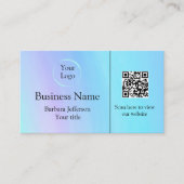 Modernes Berufliches Logo und QR-Code Visitenkarte (Vorderseite)