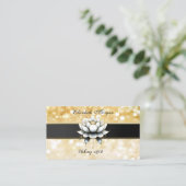 Modernes Berufliches Lotus Bokeh Visitenkarte (Stehend Vorderseite)