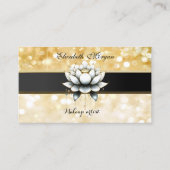 Modernes Berufliches Lotus Bokeh Visitenkarte (Vorderseite)