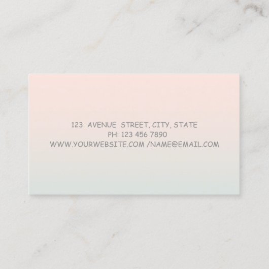 Modernes Berufliches Makeup, Glitzer-Imitate Lashe Visitenkarte (Rückseite)