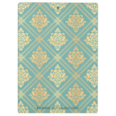 Modernes Berufliches Metallisches Zyangold Klemmbrett (Rückseite)