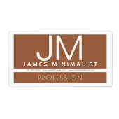 Modernes Berufliches Minimaldesign | Braun und Wei (Vorne)