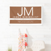Modernes Berufliches Minimaldesign | Braun und Wei Banner (Insitu)