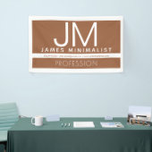 Modernes Berufliches Minimaldesign | Braun und Wei Banner (Messeveranstaltung)