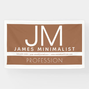 Modernes Berufliches Minimaldesign Braun und Wei Banner