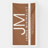 Modernes Berufliches Minimaldesign | Braun und Wei Banner (Vertikal)