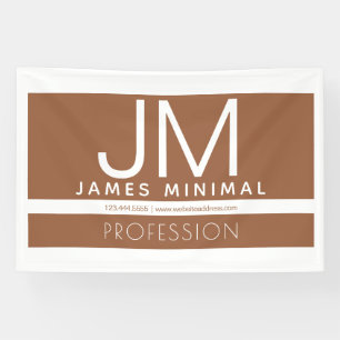 Modernes Berufliches Minimaldesign Braun und Wei Banner