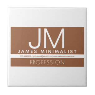 Modernes Berufliches Minimaldesign   Braun und Wei Fliese